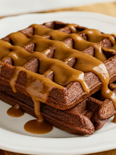 Chocolate PB Waffles
