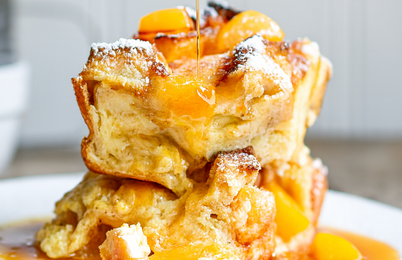 Peach French Toast Casserole