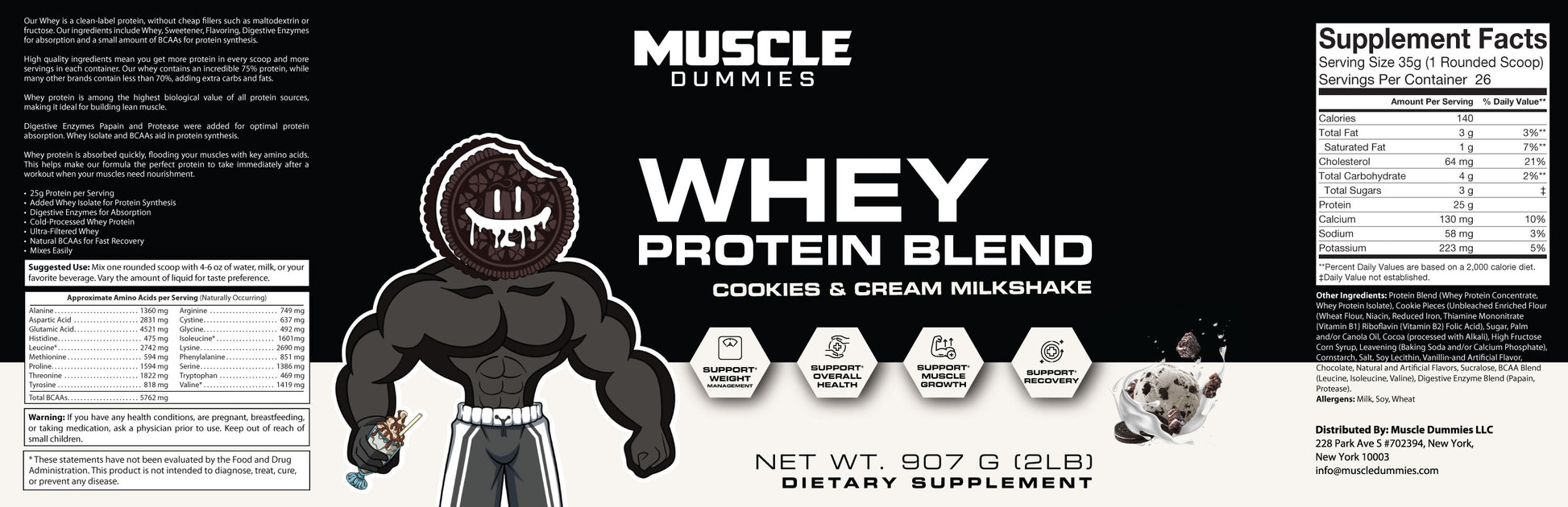 Cookies and Cream Milkshake Whey Protein